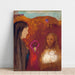 Reprodukcja obrazu Le Christ et la Samaritaine (Le bouquet de fleurs blanches) - Odilon Redon