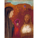 Reprodukcja obrazu Le Christ et la Samaritaine (Le bouquet de fleurs blanches) - Odilon Redon