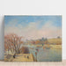 Reprodukcja obrazu Le Louvre, poranek, światło słońca - Camille Pissarro