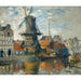Reprodukcja obrazu Wiatrak na Onbekende Gracht, Amsterdam - Claude Monet