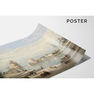 Le Port de La Rochelle de Jean-Baptiste-Camille Corot | Reproduction Tableau Décoration murale affiche copie