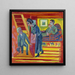 Le couple en visite et le nouvel arrivant - Ernst Ludwig Kirchner — prezentacja dzieła na ścianie