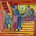 Le couple en visite et le nouvel arrivant - Ernst Ludwig Kirchner — aranżacja we wnętrzu