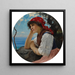 Le foulard rouge - Charles Sprague Pearce — oprawiony obraz na ścianie