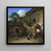 Le jardin de la chaumière - Adriaen van Ostade — oprawiony obraz na ścianie