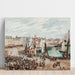 Reprodukcja obrazu Rynek rybny, Dieppe; pochmurny poranek - Camille Pissarro