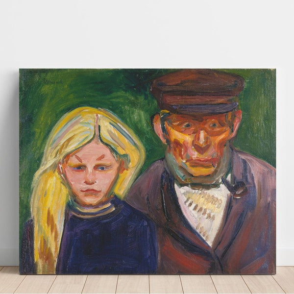 Le vieux pêcheur et sa fille - Edvard Munch | Reproduction Tableau Décoration murale affiche copie