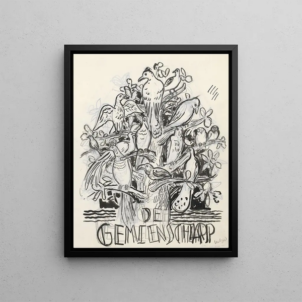 Leo Gestel - Boom met vogels omslagontwerp voor De Gemeenschap.webp