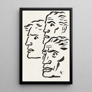 Leo Gestel - Drie mannenkoppen.webp