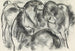Szkic trzech koni - Leo Gestel — widok dzieła