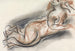 Arkusz szkicu z nagą kobietą leżącą - Leo Gestel — widok dzieła