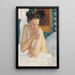 Éveil demi-nu assis - Leo Putz — oprawiony obraz na ścianie