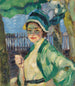 Portret damy pod zielonym parasolem Frieda Blell - Leo Putz — widok dzieła