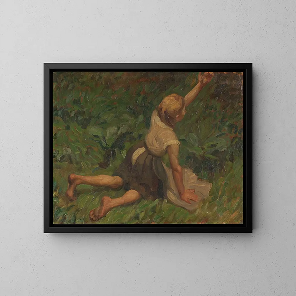 Studium nad Kopciuszkiem - Leo Putz — oprawiony obraz na ścianie