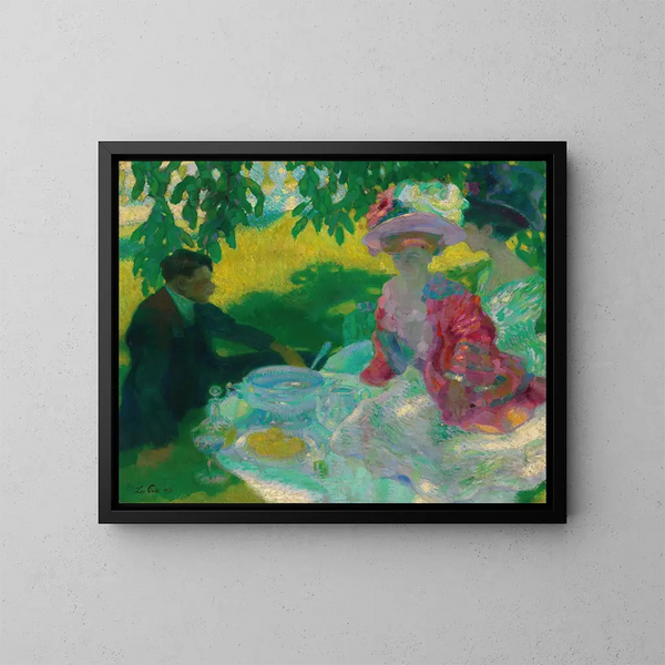 Le pique-nique - Leo Putz — oprawiony obraz na ścianie
