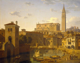 Leo Von Klenze - The Harbour At Pirano Istria.webp