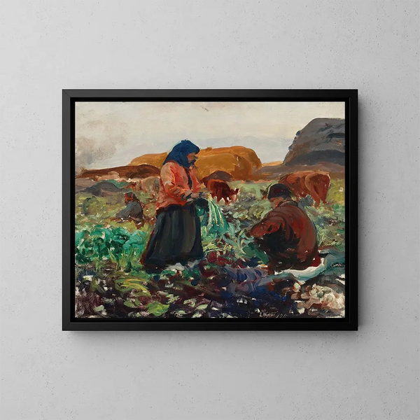 Zbiór buraków II - Leon Wyczółkowski — oprawiony obraz na ścianie