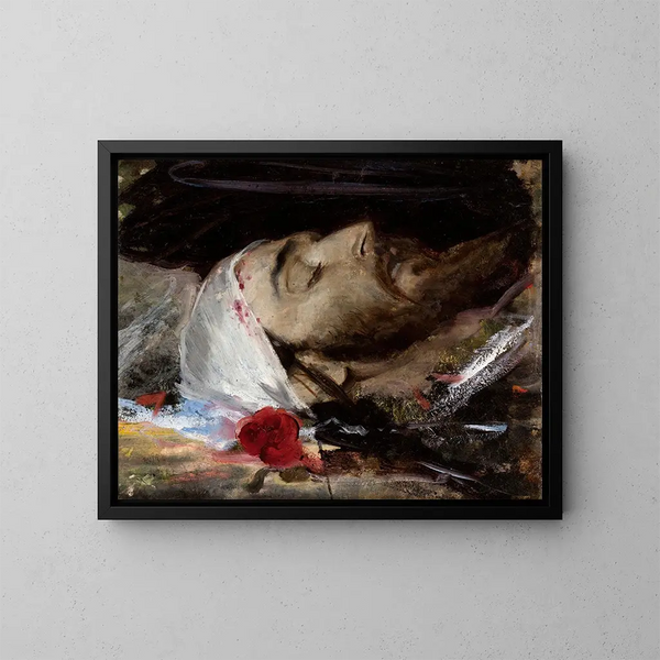 Tête du Christ - Leon Wyczółkowski — oprawiony obraz na ścianie