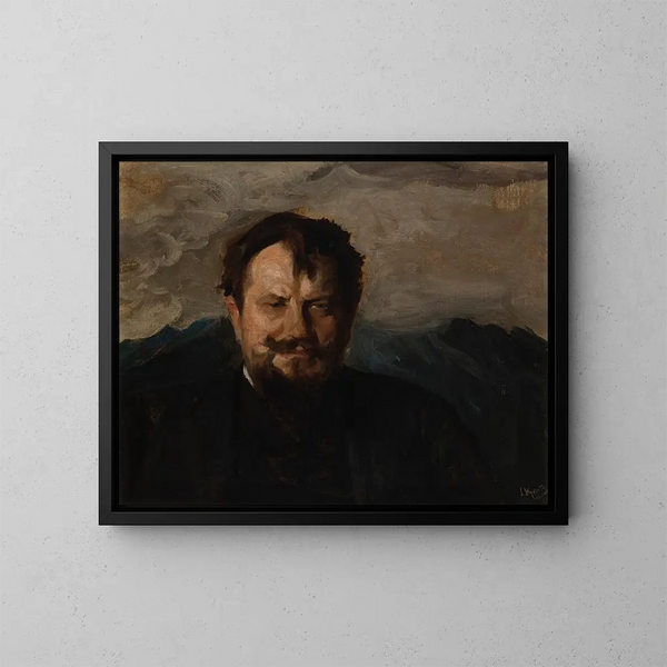 Portret Jana Kasprowicza - Leon Wyczółkowski — oprawiony obraz na ścianie