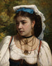 Portret młodej włoskiej kobiety - Leonardo Gasser — widok dzieła