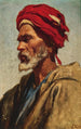 Arab z turbanem czerwonym - Leopold Carl Müller — widok dzieła