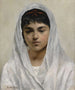 Dziewczyna w białym - Leopold Carl Müller — widok dzieła
