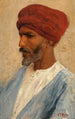 Portret Orientu z czerwonym turbanem - Leopold Carl Müller — widok dzieła