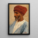 Portret Orientu z czerwonym turbanem - Leopold Carl Müller — oprawiony obraz na ścianie