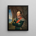 portretowy pełnej postaci generała dywizji rosyjskiej armii imperium Pavla Jakowlewicza Paula Andreasa von Rennenkampffa, hełm livoński 1790-1857, Sankt Petersburg - Leopold Fertbauer — oprawiony obraz na ścianie