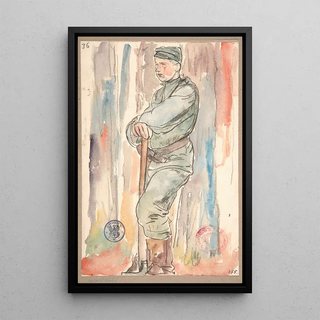 Leopold Gottlieb - A soldier of the Polish Legions digging shooting ditches.webp