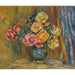 Reprodukcja obrazu Róże przy niebieskiej zasłonie - Pierre-Auguste Renoir