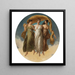 Trzy Gracje - Alexandre Evariste Fragonard — oprawiony obraz na ścianie