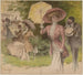 Eleganckie kobiety na wyścigach - Georges Redon — widok dzieła