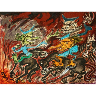 Les hussards de la mort - Nils Dardel | Reproduction Tableau Décoration murale affiche copie