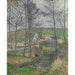 Reprodukcja obrazu Les rives de la Viosne à Osny par temps gris, en hiver - Camille Pissarro