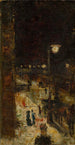 Rue de Berlin w nocy - Lesser Ury — widok dzieła