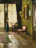 Dama przy oknie przed sztalugą - Lesser Ury — widok dzieła