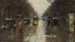 Scena uliczna pod deszczem w Berlinie - Lesser Ury — widok dzieła