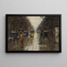 Scena uliczna pod deszczem w Berlinie - Lesser Ury — oprawiony obraz na ścianie