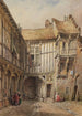 Podwórko domu pod numerem 29 na Rue de la Tannerie w Abbeville, Somme, Francja, zwany za czasów panowania François Ier - Lewis John Wood — widok dzieła