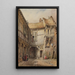 Podwórko domu pod numerem 29 na Rue de la Tannerie w Abbeville, Somme, Francja, zwany za czasów panowania François Ier - Lewis John Wood — oprawiony obraz na ścianie