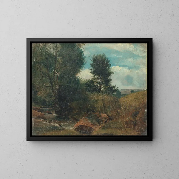 Widok na rzekę Sid w pobliżu Sidmouth - Lionel Constable — oprawiony obraz na ścianie