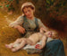 Zasypiający głęboko - Léon Jean-Basile Perrault — widok dzieła