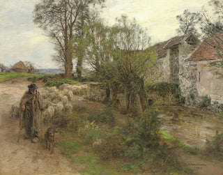 Lon Augustin Lhermitte - Sortie Du Troupeau Du Rue Chailly.webp