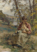 Młoda matka - Léon Augustin Lhermitte — widok dzieła