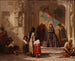 Młoda kobieta niesie jałmużnę przy wejściu do kaplicy szpitala San Sebastián, Kordoba - Léon Bonnat — widok dzieła