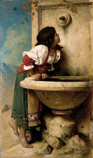 Lon Bonnat - Roman Girl at a Fountain.webp