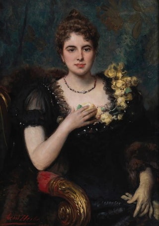 Lon Herbo - Portrait of a lady in a black dress.webp