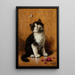 Chaton avec papillon - Léon Huber — oprawiony obraz na ścianie