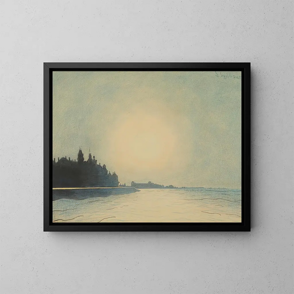 La digue à Ostende vue depuis le môle - Léon Spilliaert — oprawiony obraz na ścianie